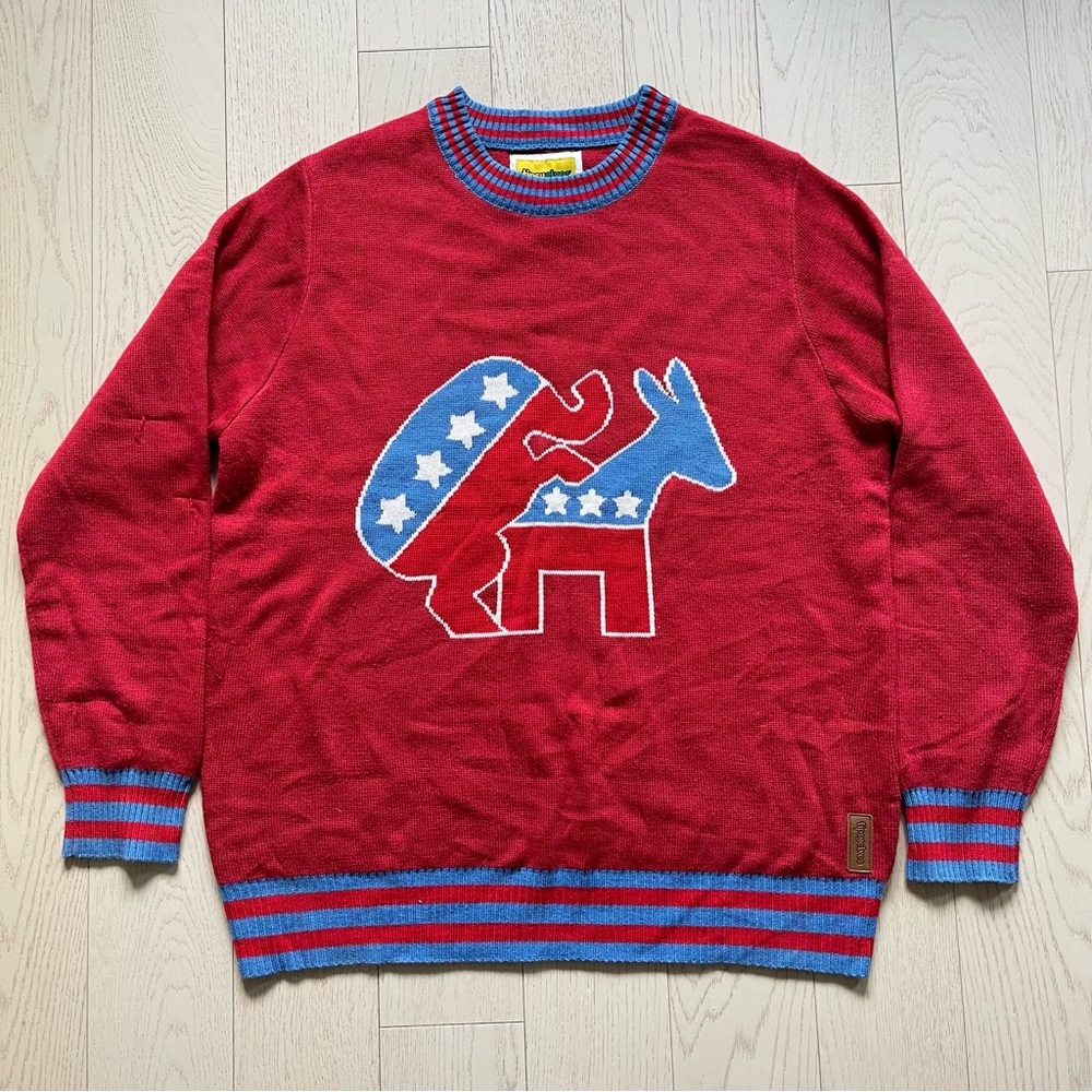 Tipsy Elves Republican Democrat Elephant Donkey Election Year Party Ugly Sweater